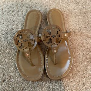 Tory Burch Tan Patent Miller Sandal
